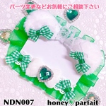 ♡デコ名札ケース♡  ねこみみ コンカフェ  お話会 コンカフェ 緑  グリーン♥NDN007♥