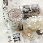 ★10月新入荷★[Journal pages] [JP-008] Neutral White ダイカットマットPETテープ 切り売り(約7.5cm×200cm)