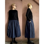 RATA❤️ミモレ丈❣️長さ選べる❤️スッキリ綺麗な腰回り❣️くたっと柔らかこだわり国産デニム❤️ふんわり広がる大人のフレアスカート❤️オールシーズン