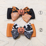 ハロウィン　リボン　🐾ペットヘアピン　