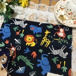 ⭐️只今専用ページ⭐️くまフエイス20×18❤️コップ袋①生成り②ネイビー⭐️ひも2本タイプにもできます