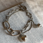 C bracelet / ハート シルバー チェーン ブレスレット