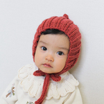 Christmas version🦌🎄ピクシーボンネット　手編み　ニット帽　子供帽子　ベビー帽子