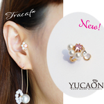 再販【貝pearlとPink】ノンホールピアス☆トラカフ＊イヤーカフに！