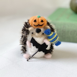 ハロウィンハリーちゃん(おばけカボチャ/針黒)羊毛フェルト