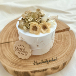 シャンパンゴールド紫陽花のミニクレイケーキ♡