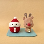 クリスマス🎄いちごサンタ&トナカイ【羊毛フェルト】