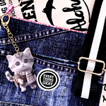 ma様ご予約/まんまるおめめのサバトラ猫ちゃん/大きめアクリル両面プリントチャーム/バッグチャーム/キーホルダー/RUBEN/検索