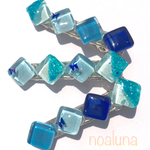 再販♪ガラスタイルヘアクリップ    aqua