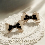 No.595 gold edge organdy
