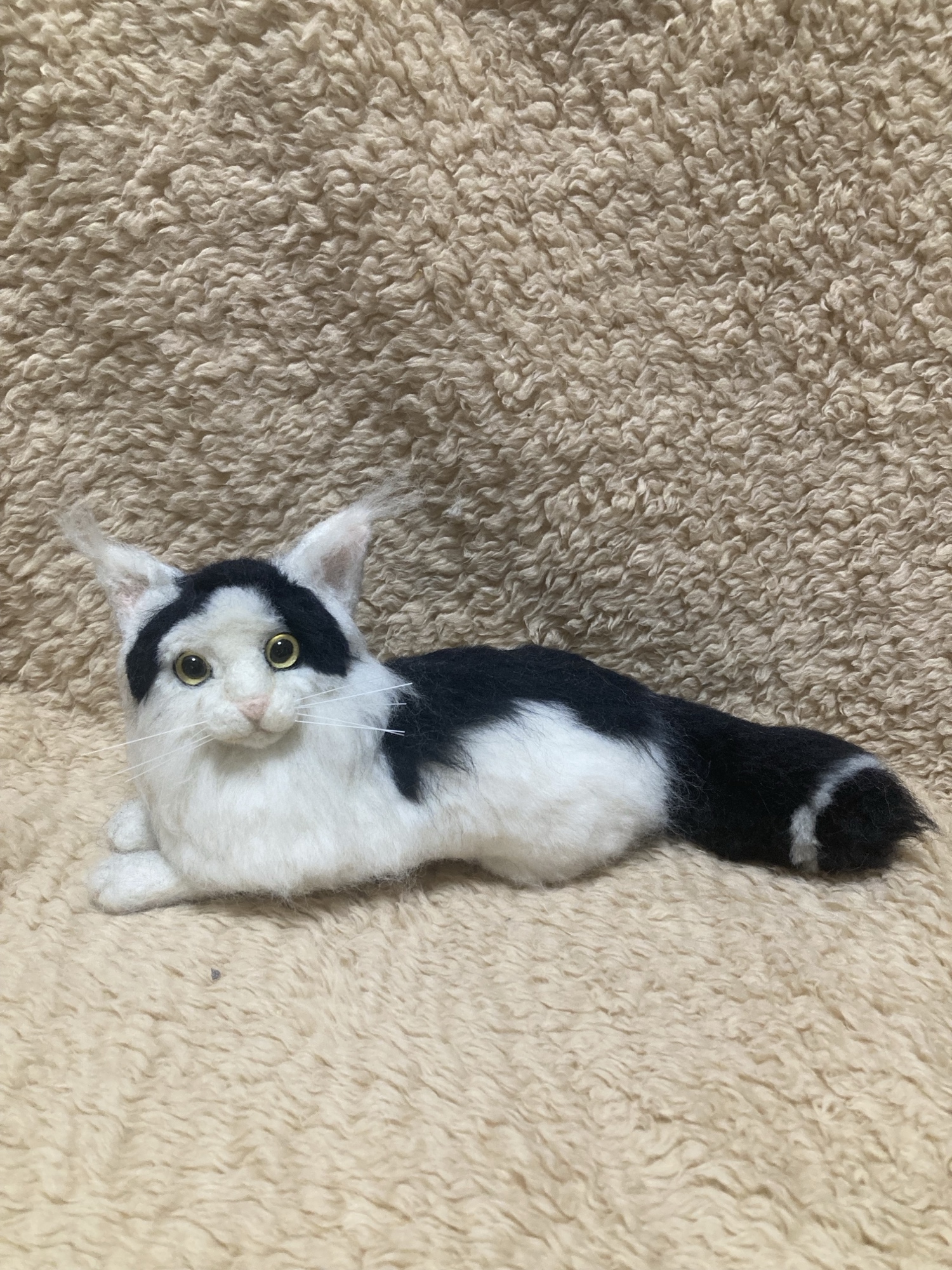 羊毛フェルト シャムトラ シャムトラミックス シャム猫 猫