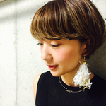 綿毛ピアス☆カラフルブルー
