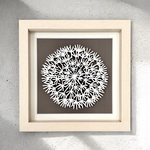額装切り絵『fluff』