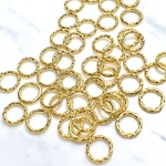 デザイン丸カン 8mm ゴールドリング 50個セット