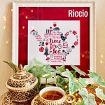 Riccio's Alice【Time of tea.】クロスステッチキット②赤系グラデーション