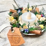 森のキャンドル　キャンドルホルダー　LEDキャンドル付き