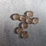 【4個】アクリルビーズ(クリアゴールドプリント)