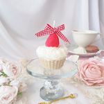 キャンドル♡摘みたていちごのカップケーキ