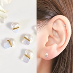 バロックパール×オパール カケラつなぎ ピアス ボディピアス 一点もの 片耳 1コのお値段 14G 16G 18G