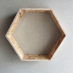 六角形のウォールシェルフ（Mサイズ）【ウォールラック】壁掛け