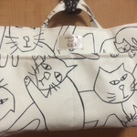 バッグインバッグ（ぶちゃ猫白）