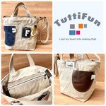 tuttifun＊デニムポケットの斜めがけバッグ  ・ ファスナー付き