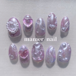 【11月末まで数量限定20％off】 ♡ ネイルチップ クリア 夏 パール ニュアンス ぷるぷる うるうる オーロラ ホワイト パープル ピンク ♡