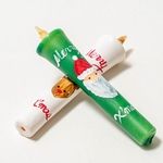 和ろうそく 絵ろうそく クリスマス柄（green） 米ぬかろうそく 2号