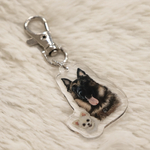 【オーダー品】愛犬の似顔絵ミニキーホルダー