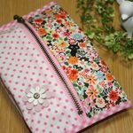 【送料無料】ティッシュ＆マスクケース☆花畑のネコ⑥