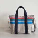 ☆naoko2407様専用☆帆布トートバッグ 特注 アイスグレー×ネイビー×ショッキングピンク×モスグリーン×スカイブルー 倉敷帆布