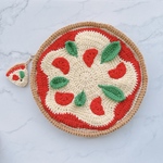 ピザマルゲリータ🍕あみぐるみポーチ🍕E