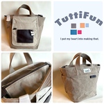 tuttifun＊apron pocket bag + zipper ・ beige