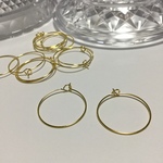 送料無料　リングピアス　パーツ　12個セット　ゴールドメッキ