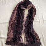 【10%OFF済｜セール中】ストール　マフラー　紫すみれ色グラデーション　パープル　フリル12ACdg56