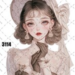 original sticker « no.3114 »     //     人物ステッカー オリジナルステッカー オリジナル人物ステッカー ステッカー cotton melody 