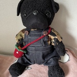オーダー品 黒パグちゃんのぬいぐるみ