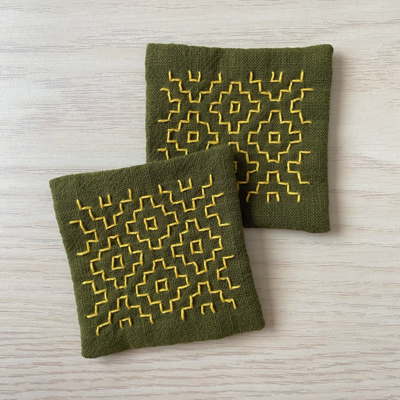 刺し子 - コースターの人気通販 | minne byGMOペパボ 国内最大級