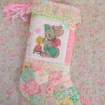 お値下げ！hana*ハンドメイド☆レトロアニマルのパッチワーククリスマスブーツ