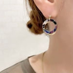 【人気作品✨ランキング入賞】 MIXカラーのダブルサークル ピアス / イヤリング / チタンピアス / 樹脂ピアス / シンプル