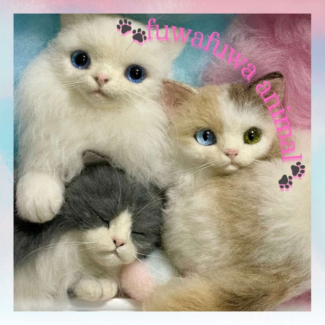 羊毛フェルト　ベビーフェイスなポメラニアン 羊毛フェルトポメラニアンを制作中です