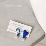 アレルギー対応✴︎シー陶器×パールの‼︎✴︎ピアス・イヤリング