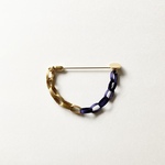 金×ネイビー(ブローチ)