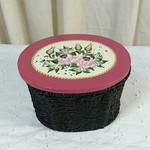 ＊トールペイント＊ラタン風オーバルボックス＊送料無料＊