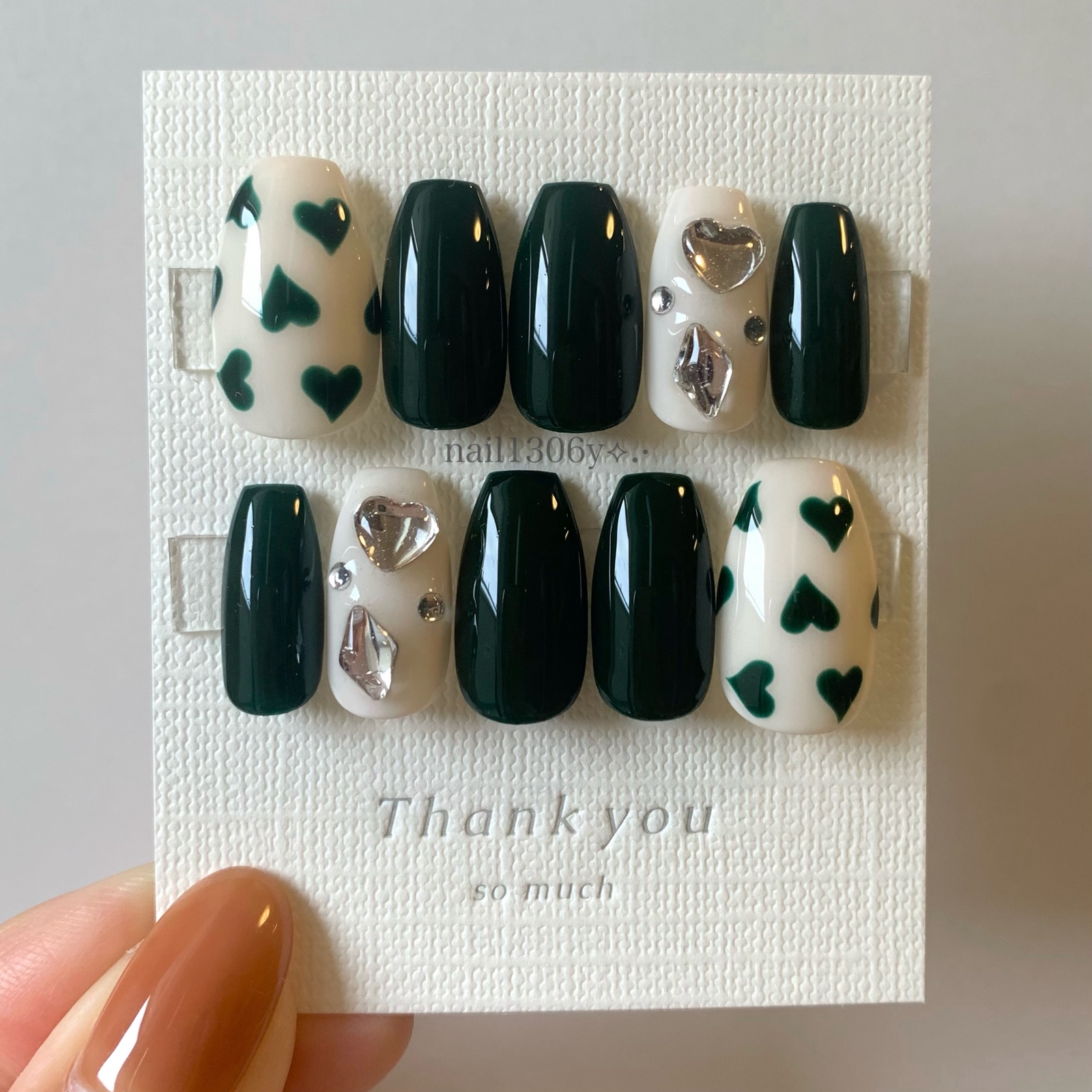 40))ハートネイル ネイルチップ フレンチガーリー ラブリー