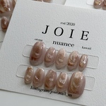 キラキラぷっくりピンクブラウンネイルNo.288