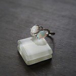 オパール　2粒リップルリング　SILVER925