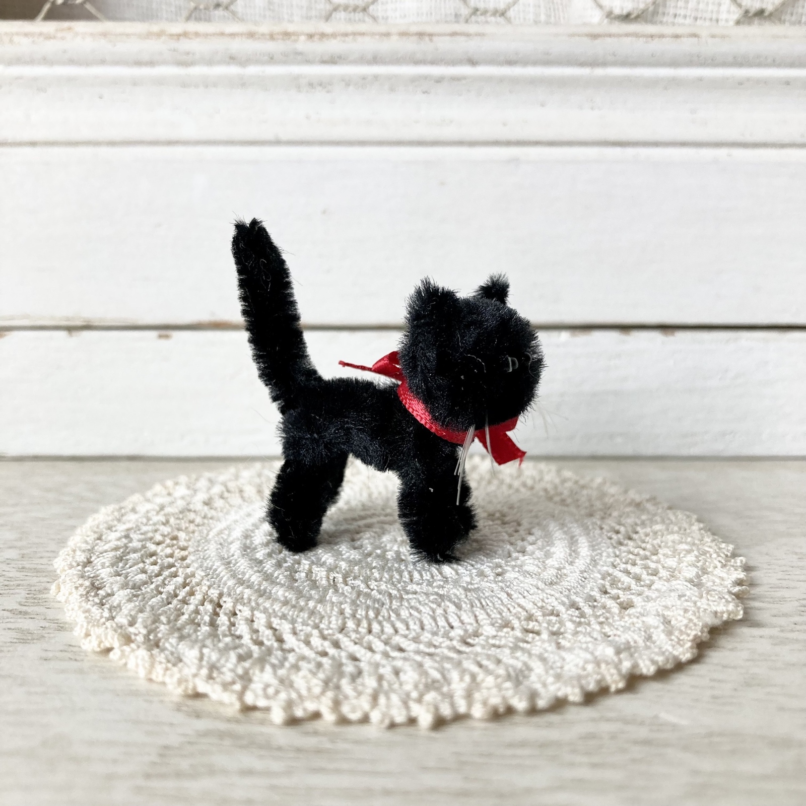 モールアート モールドール ミニチュア クロネコ 黒猫 - モールな動物
