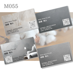 ♦︎♢M055 men　男性用名刺　メンズ　名刺　ショップカード　セミオーダー　名刺作成　片面100枚　クール　シンプル　ＱＲコード無料