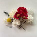 three flower  アネモネ　髪飾り　写真映えするコロリと可愛らしい髪飾り~